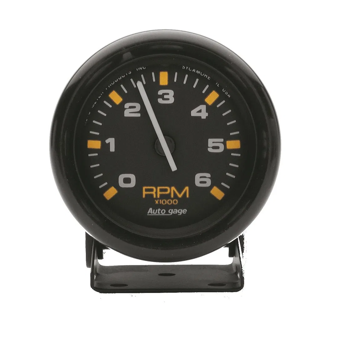 2306 – AUTO METER Tachometer, Aftermarket 2-3/4 Inch Full Sweep Pedestal Mount Analog 0-6000 RPM Without Peak Memory ...